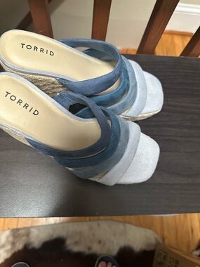 torrid Blue Ombre Multi-Strap Wedge Sandals